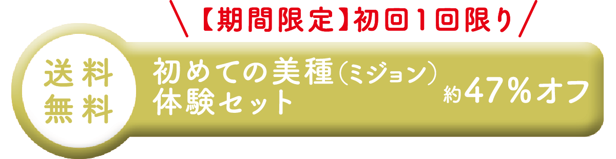 【数量限定】初回1回限り|初めての美種(ミジョン)体験セット|約47%オフ